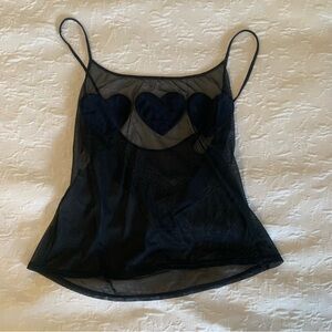 True Vintage Marilyn Monroe by Warner’s Sheer Heart Camisole Top